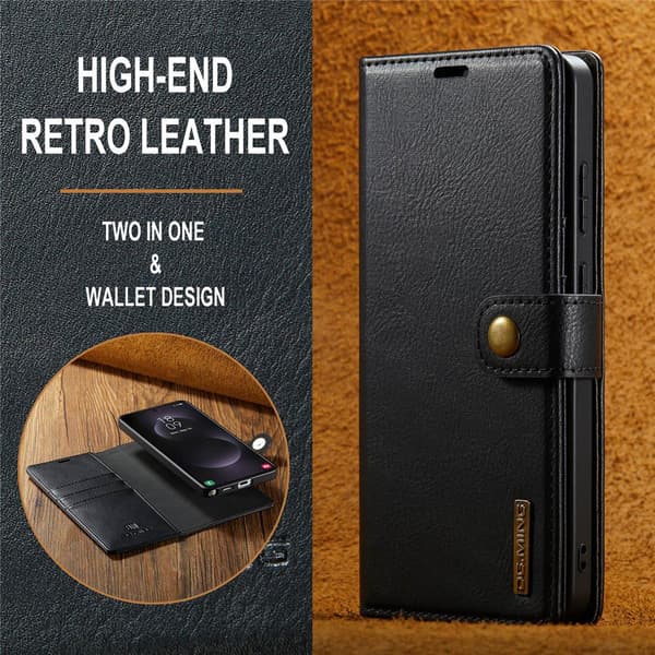 DG MING 2-i-1 Magnet Pung Etui til Samsung Galaxy S26 Ultra - Sort Sort