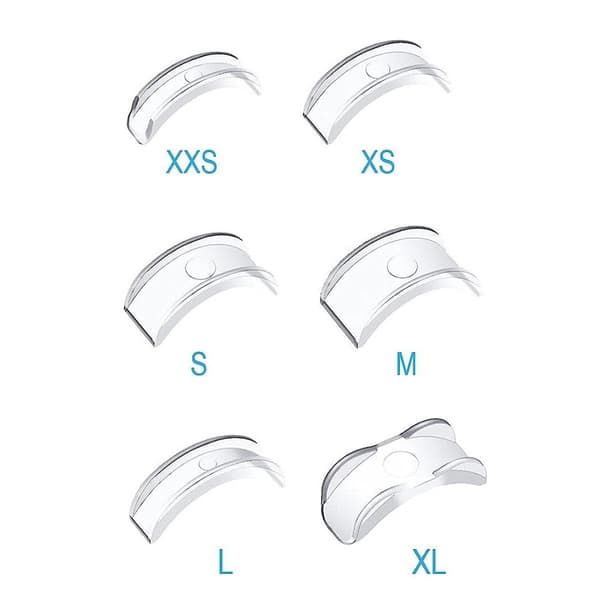 Usynligt silikone ringjusteringssæt (6 stk.), PC-materiale ringrammereducer, velegnet til løse ringe, nem DIY-tilpasning.