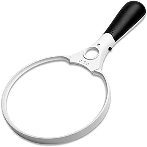 Stor lupe med LED-lys - 2X 4X 25X forstørrelse