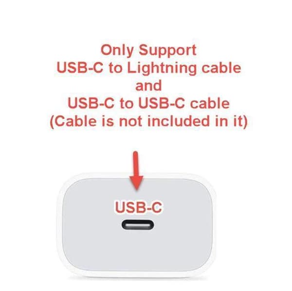 2-pack iPhone-laddare för Apple USB-C strömadapter 20W PD vit