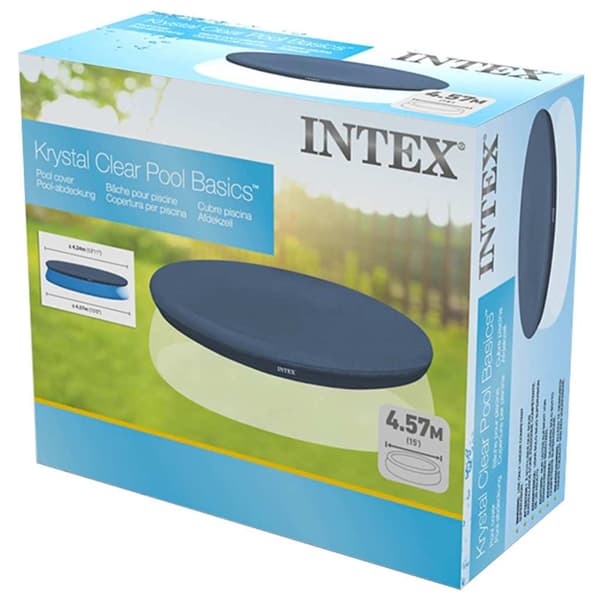 INTEX Poolskydd runt 457 cm Blått