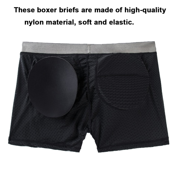 Män Mesh Underkläder Boxers Trunks Shorts Andas grenen Herr Underkläder Boxers