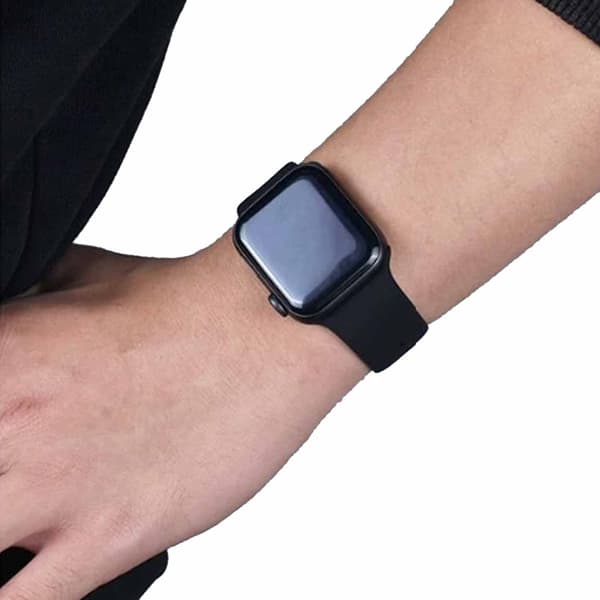 Apple Watch 38/40/41 1/2/3/4/5/6/7/8/SE Sort Urrem Silikone Sort
