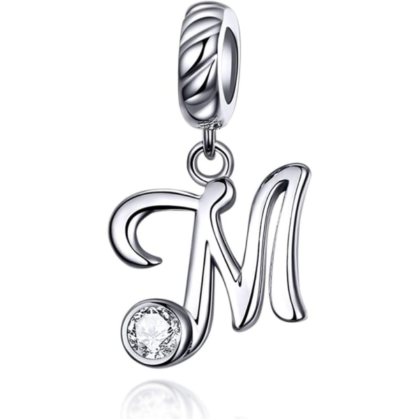 925 Sterling Silber Alphabet Brief Charme Perlen für europäische Charmearmbänder Halsketten