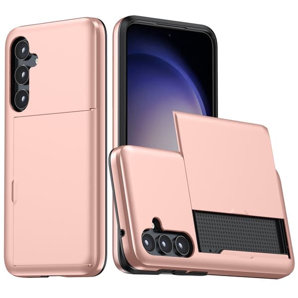 Samsung S25+ Armor kortholderdeksel - Rosegull