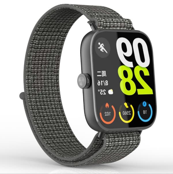 Redmi Watch 5/4 med vevd nylonrem i grå