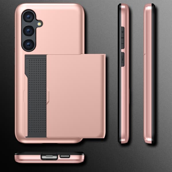 Samsung S25+ Armor kortholderdeksel - Rosegull