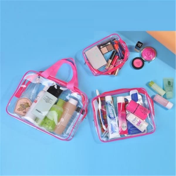 4-i-1 Transparent Necessärset, Rosa Rosa