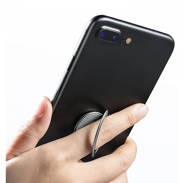 2-pack - Ultratunn telefonring/telefonställsring - 1,8 mm silver