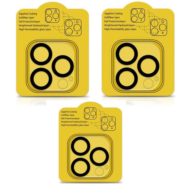 3-pak hærdet glas kameraprotector til iPhone 15 Pro Max