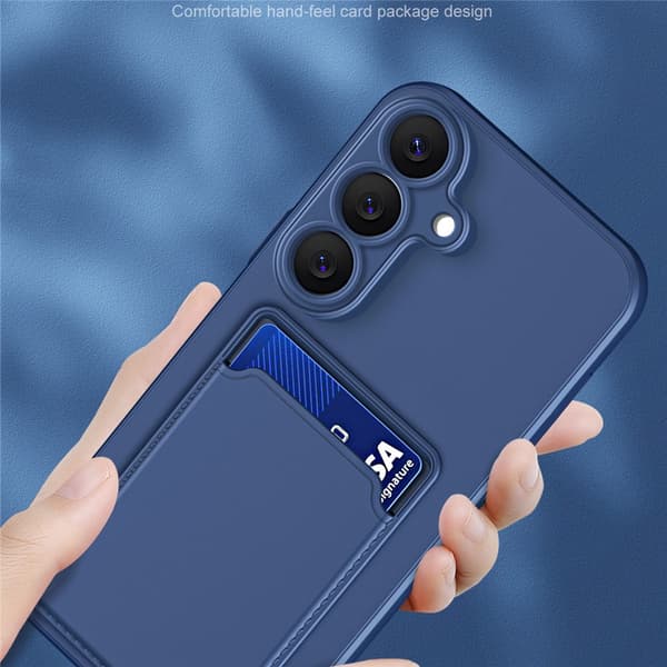 Fleksibelt TPU-kortholderetui til Samsung Galaxy S26 - Sort Sort