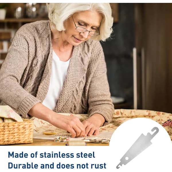 Tråder i rustfrit stål - 10 stk. - Nåletråder til broderi og korssting - Robust tråder - Sølv
