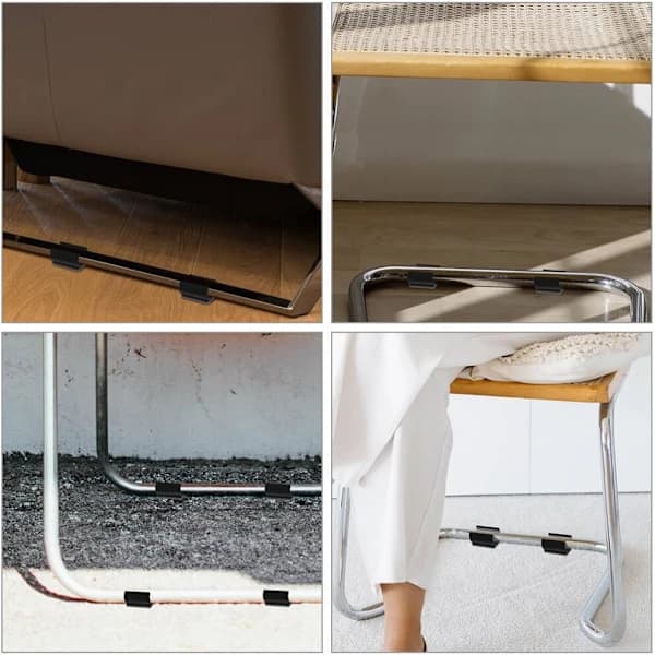 Plastik stolefod, 10 stk. U-formede gulvglide rørhætter til sofa, sofa møbelben 19 mm