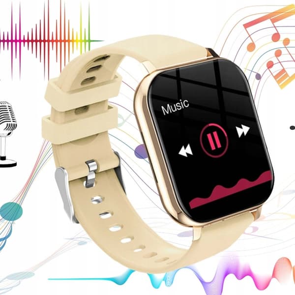 FitPro Smartwatch med 2 Armbånd | Måler Puls, Blodtryk, Søvn og Bevægelse | Guld guld