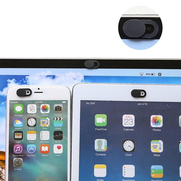 5-pak - Webcam Beskyttelse - Mobilkamera - Spionbeskyttelse Sort
