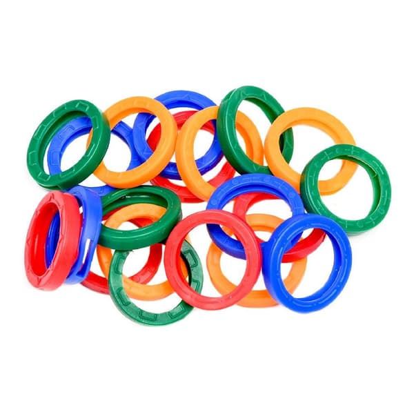 20-pak - Nøglemarkering / Identifikationsring - Farvemarker dine nøgler i flere farver