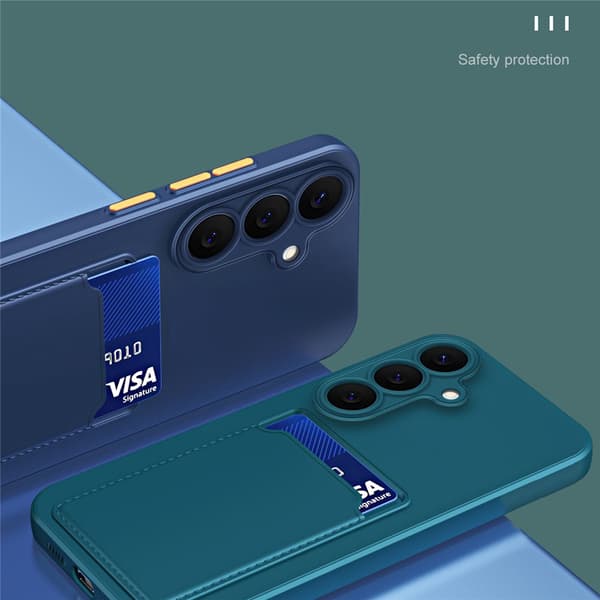Fleksibelt TPU-kortholderetui til Samsung Galaxy S26 - Sort Sort