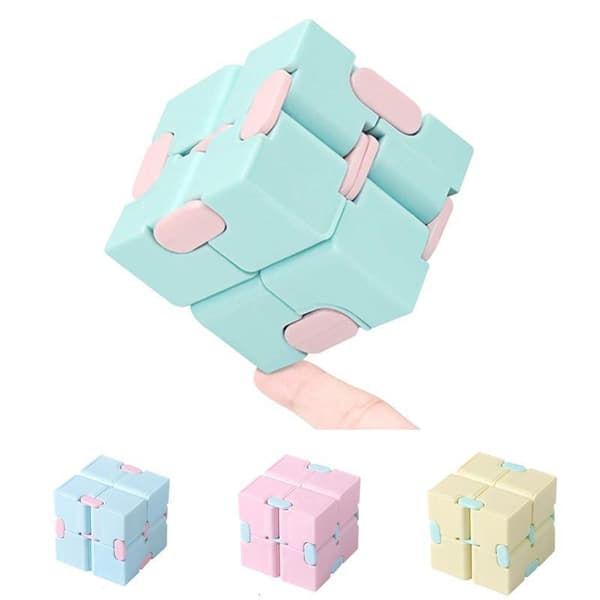 Fidget Legetøj infinity cube Antistress Blå Blå