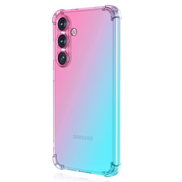 S24 - Gradient Air Cushion TPU-fodral Grön/Rosa