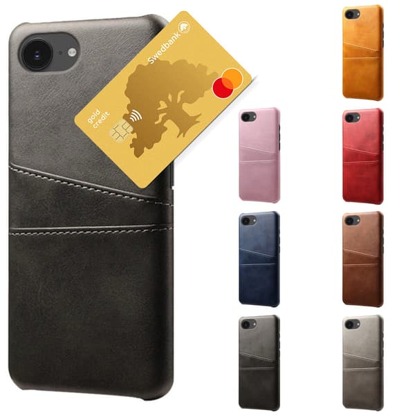 iPhone 16e cover med SIM-kortplads, oplader og hovedtelefonstik - Sort