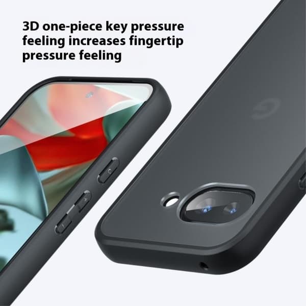 Til Google Pixel 9a Deksel Skin-Touch TPU+PC Matt Mobildeksel Svart