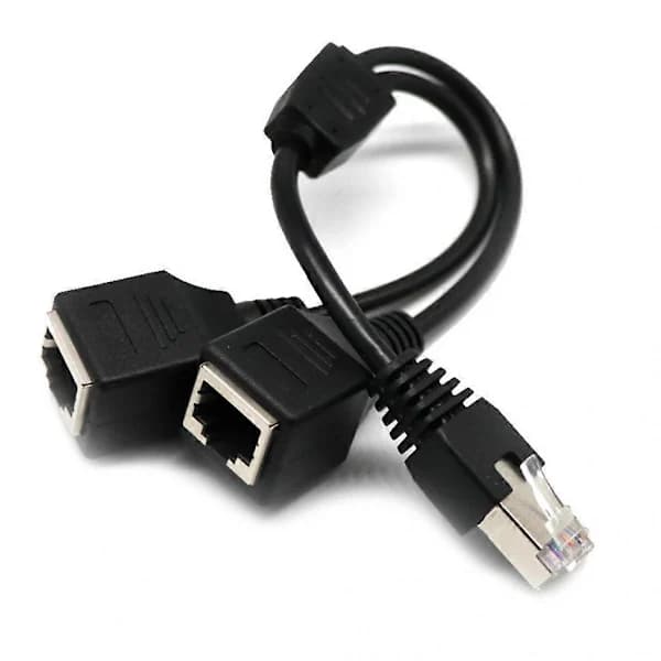 45 Splitter Ethernet-adapterkabel 2-i-1 hann til 2 hunn