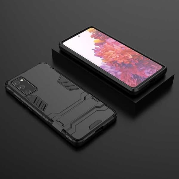 Samsung S20 FE Stødsikkert Cover med Støttefod ThinArmor Sort