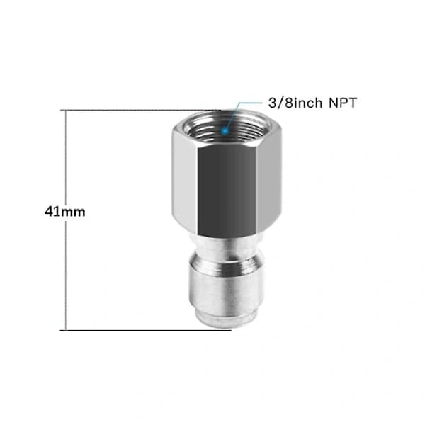 3-delt rustfrit stål højtryksrenser adaptersæt NPT3/8 til 4500-7500PSI højtryksrenser