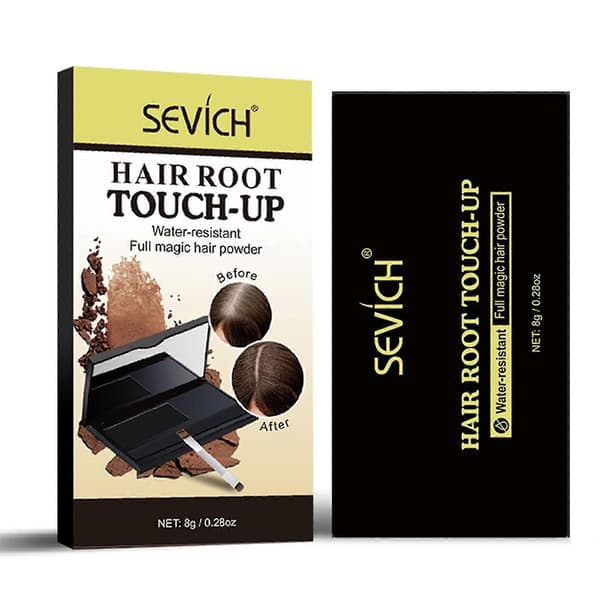 Hårfyldepulver Rødder Dækning Concealer til tyndt hår Sort Mellembrun 6,3x1,2x11,9cm