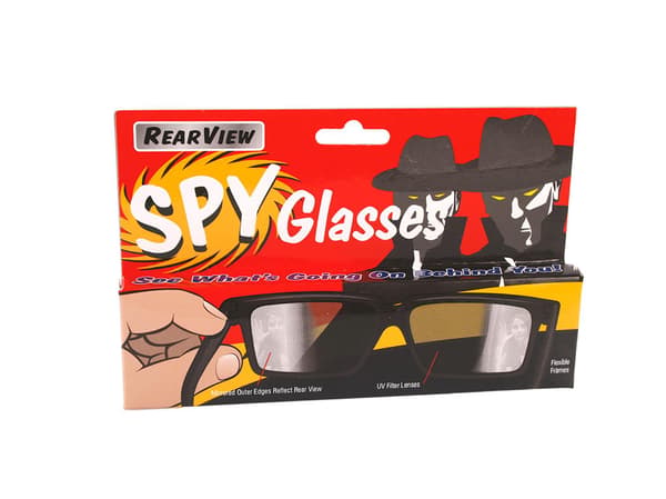 Spionbriller - Se bag dig med spejl - Spionbriller Sort