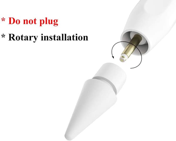 Hvit erstatningstupp for Apple Pencil 1 og 2