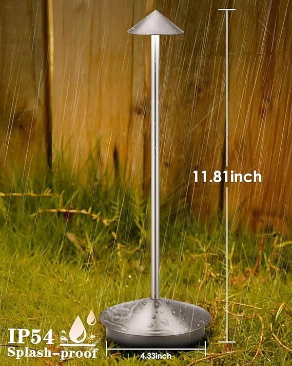 Bordlampe / Skrivebordslampe - Trådløs LED-lampe Gull