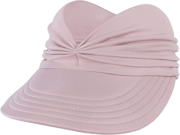 Solhattar för kvinnor UV-skydd Solskydd Bred brätte Sommarhattar med hästsvans Rosa
