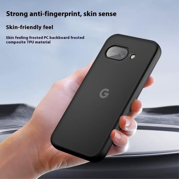 Til Google Pixel 9a Deksel Skin-Touch TPU+PC Matt Mobildeksel Svart