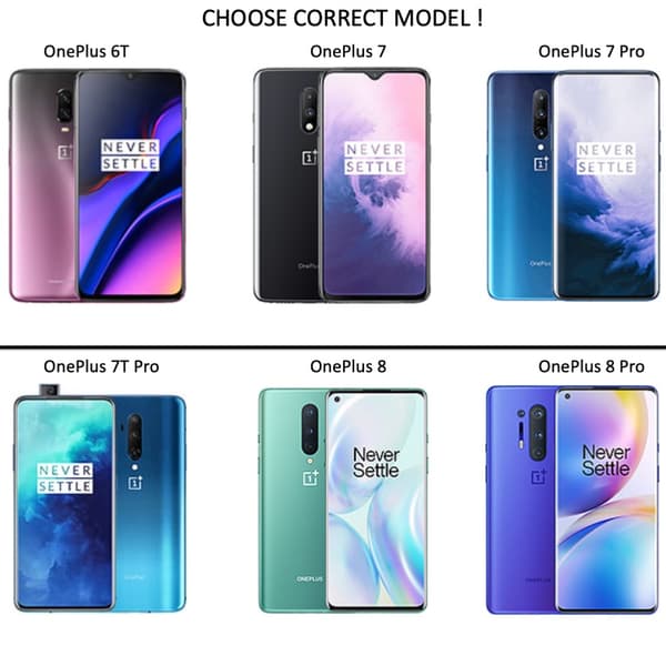 Army V3 select OnePlus 8Pro/8/7TPro/7Pro/7/6T dekselbeskyttelse - Transparent OnePlus 6T