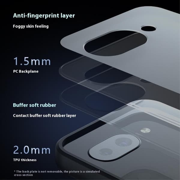 Til Google Pixel 9a Deksel Skin-Touch TPU+PC Matt Mobildeksel Svart