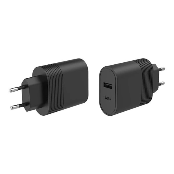 Oplader - Bigben - CS 32W - USB A 12W - Type C 20W - Sort Sort