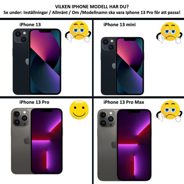 iPhone 13 Pro plånboksfodral plånboksfodral skal kort svart - Svart iPhone 13 Pro