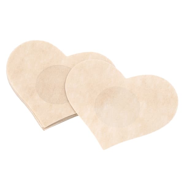 Selvklebende elegante brystvortedekkere 5 par beige runde