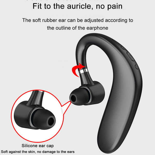 Bluetooth headset, trådlös Bluetooth hörlur V5.0 35 timmars samtalstid handsfree-hörlurar med brusreducering Mic kompatibel med iPhone och