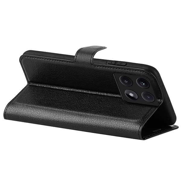Xiaomi 14T Pro Cover Litchi Læder Sort