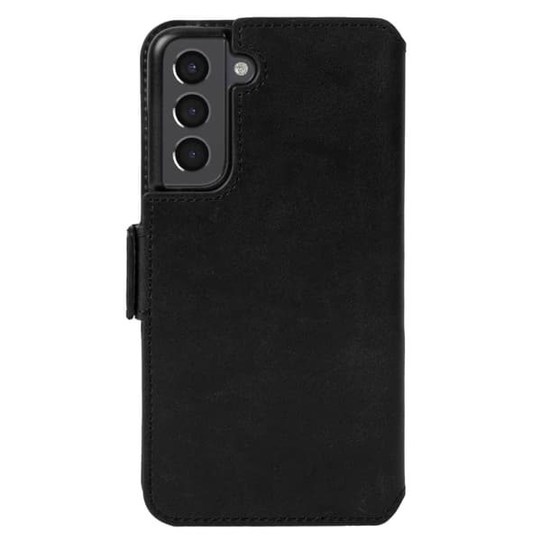 Premium Samsung Galaxy S21 FE Læderpung - SVENSK DESIGN - ÆGTE LÆDER Sort