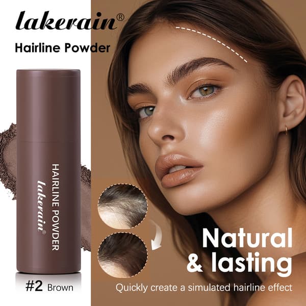 Nytt Lakerain hårfästepulver, latmansstämpel ögonbrynspulver, hårfästekonturpulver makeup