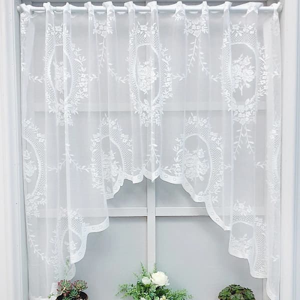 Panelgardin hvid kort gardin #100*150 cm