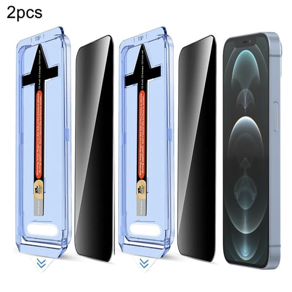 iPhone 12 Pro Max 2-pack karkaistu lasinen näytönsuoja yksityisyyssuojalla