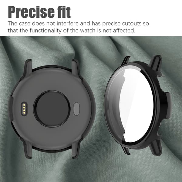 Kotelo näytönsuojalla Vivoactive 5:lle Musta Musta