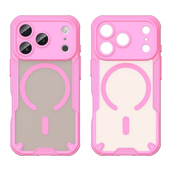 iPhone 17 Pro Max Matt Hybrid Beskyttelsesdeksel - Rosa