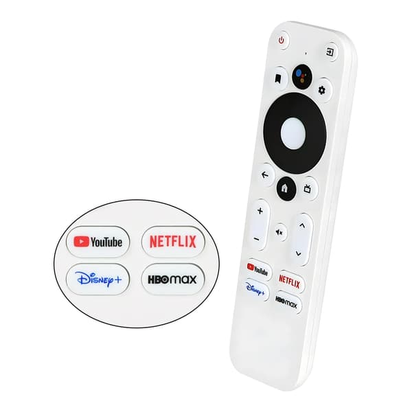 En stemmefjernkontrollerstatning for MECOOL KM2 PLUS ONN Android 4K Ultra HD TV-boks, kompatibel med Bluetooth-stemmefjernkontroll