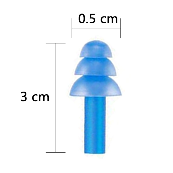 5 par simningspluggar i silikon, brusreducerande öronproppar, återanvändbara vattentäta öronproppar med fodral för simning och sömn