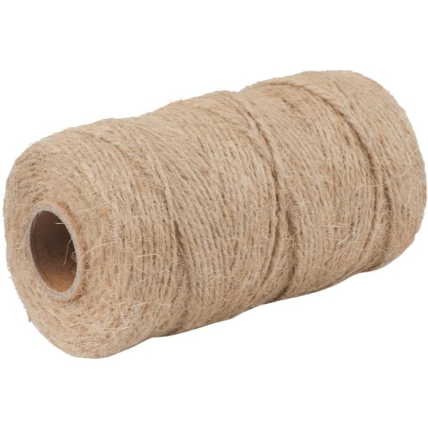 100M Ficelle Jute Ficelles de Jardinage Corde 2MM Naturelles Fil de Jute Corde Ficelle Jute pour Jardiage Decoration de Mariage,Arts Créatifs DIY